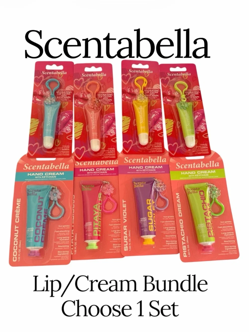 Scentabella Handcream & Lipbalm Keychain Duo